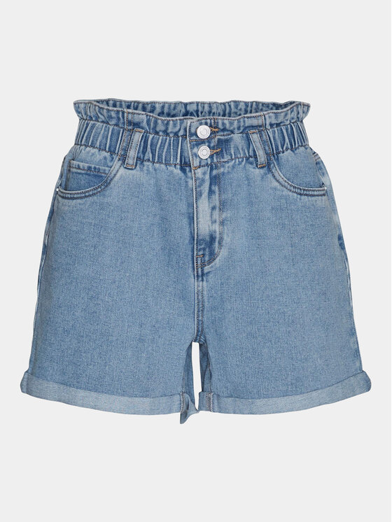 Vero Moda Szorty materiałowe Lyra 10307784 Niebieski Loose Fit