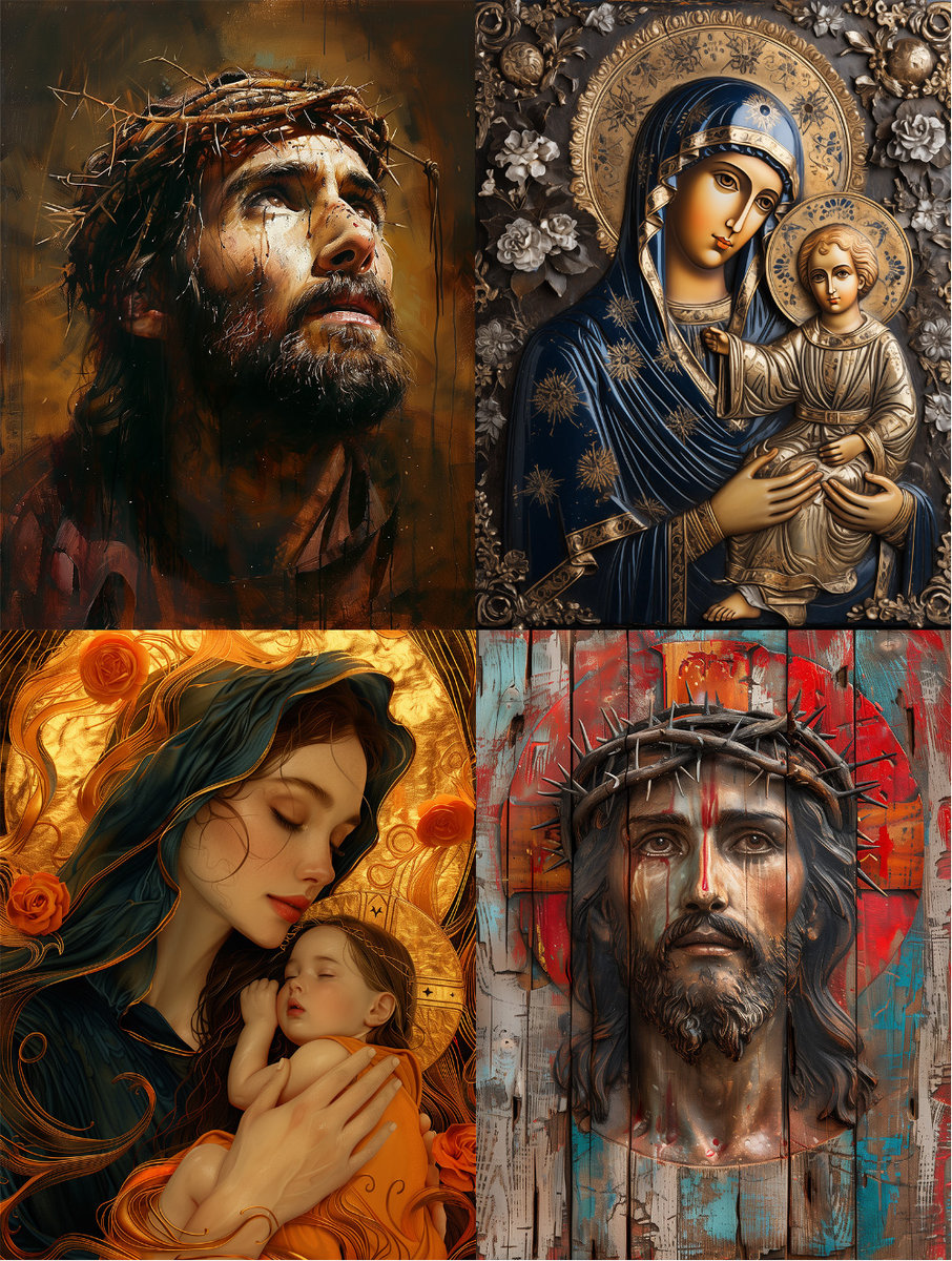 Puzzle Dewocjonalia 40x62cm 600elem. Maryja Jezus Bóg Religia