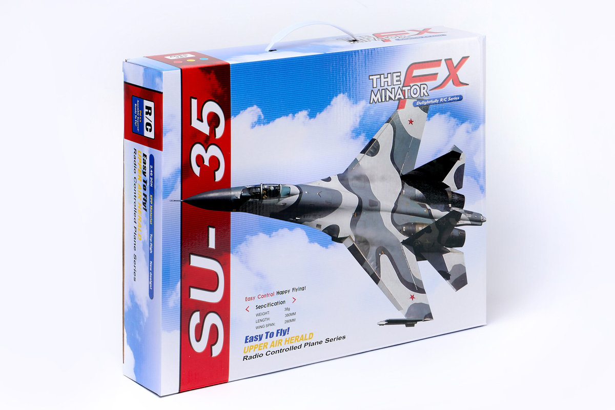 Duży Samolot zdalnie sterowany SU-35 Moro, 2 baterie, światło led prezent na dzień dziecka