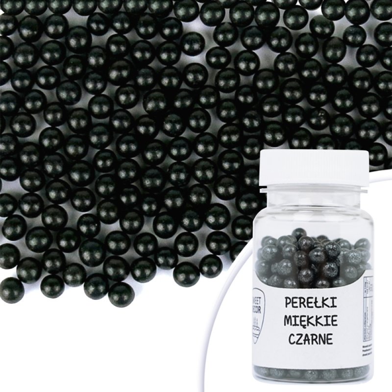 Posypka cukrowa PEREŁKI MIĘKKIE CZARNE Sweet Decor, 30 g