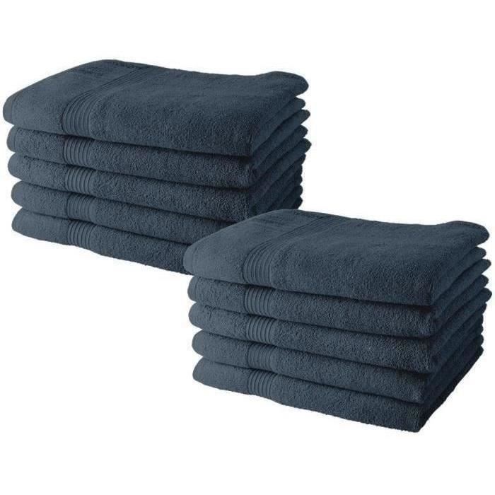 Zestaw 10 ręczników TODAY 50x90 cm 100% bawełna - Denim