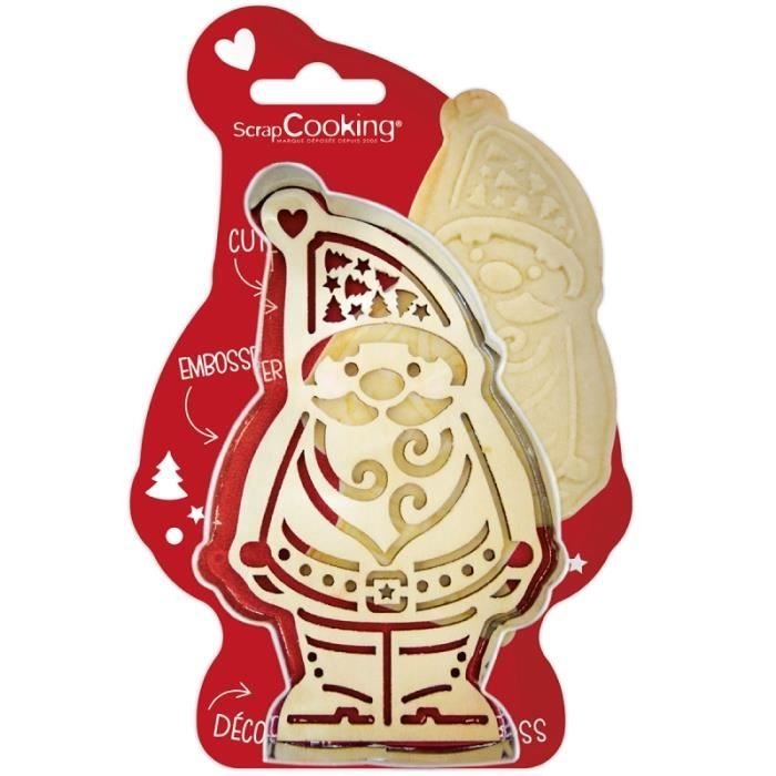 Foremki do ciastek + wytłaczarka do ciasta - Święty Mikołaj - 2 szt