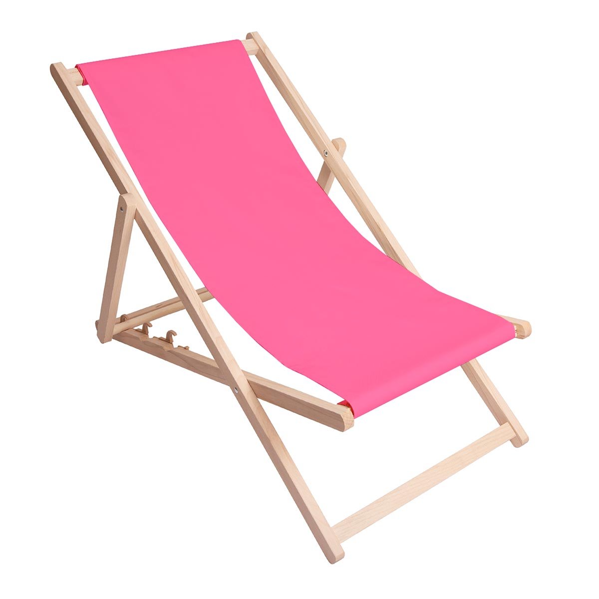 Leżak klasyczny plażowy 24 kolory - Róż mocny 34