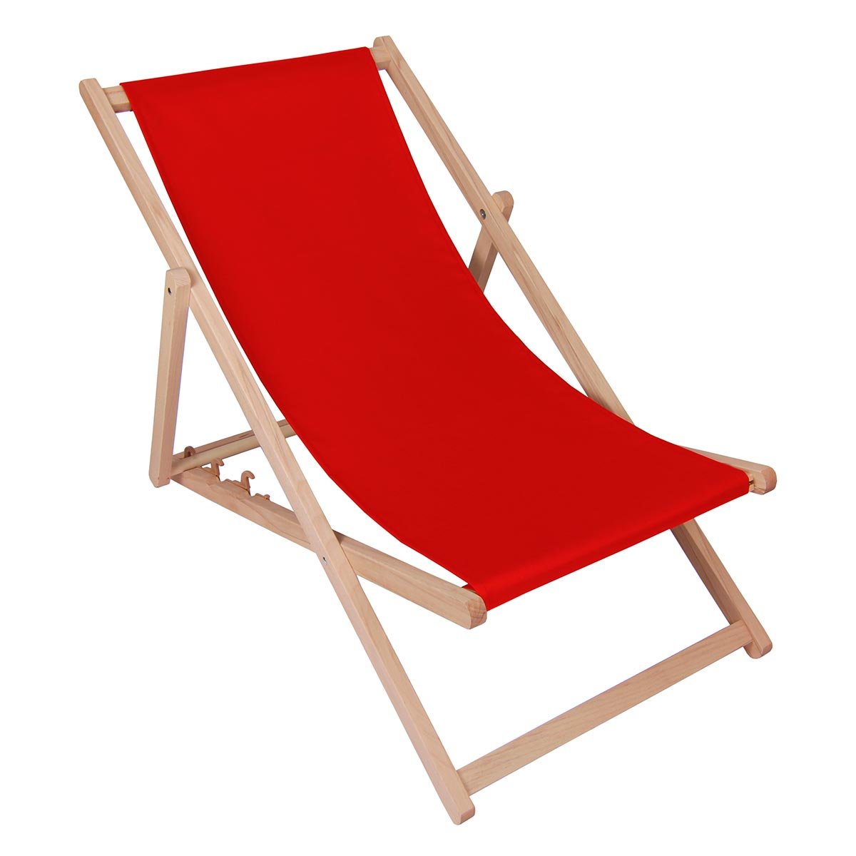 Leżak klasyczny plażowy 24 kolory - Czerwony 10