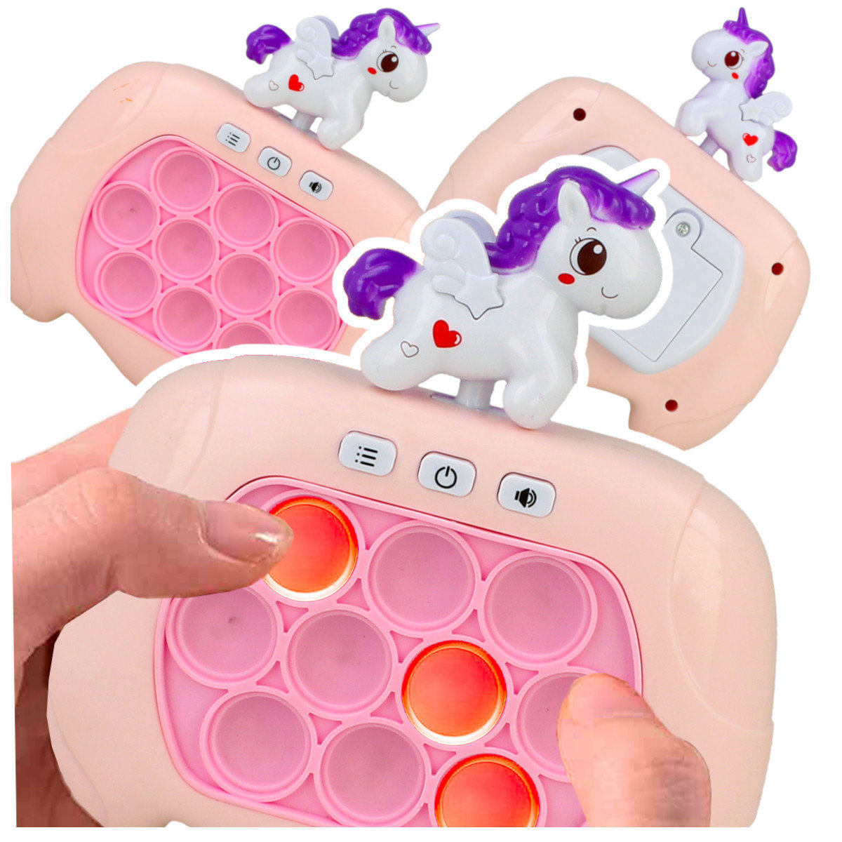 Gra Sensoryczna Jednorożec - Antystresowa Konsola Pop It dla Dzieci Z920R