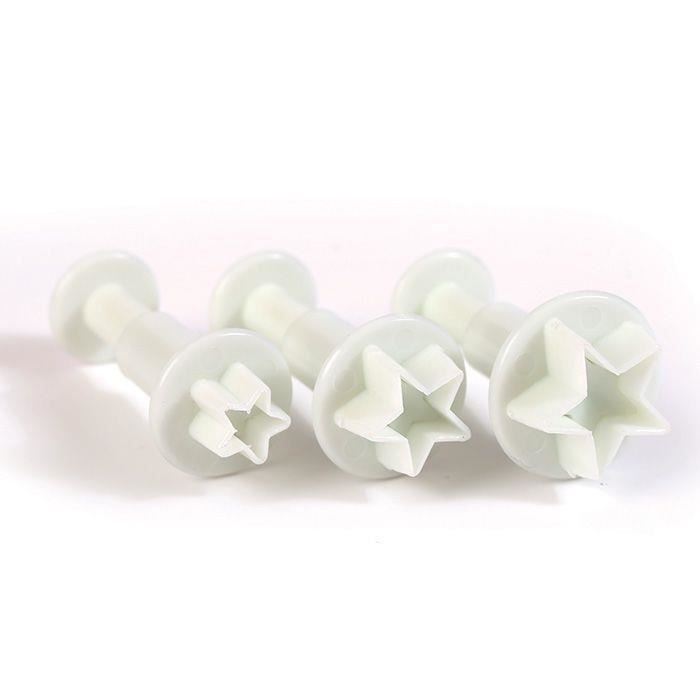 3 plastikowe foremki do ciastek - Gwiazdka
