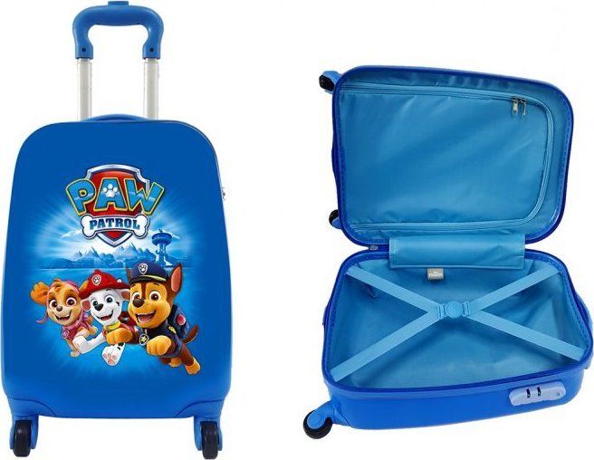 Nickelodeon Walizka podróżna na kółkach Psi Patrol - niebieska duża