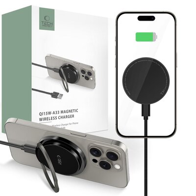 Ładowarka indukcyjna TECH-PROTECT QI15W-A33 Magnetic Magsafe 15W Czarny