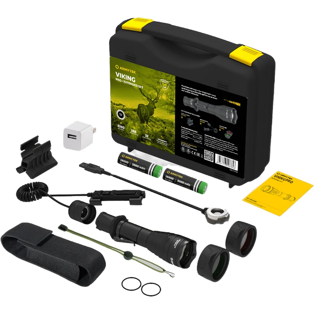 Zestaw - Latarka Armytek Viking Pro Extended Set Biały 2200 lm