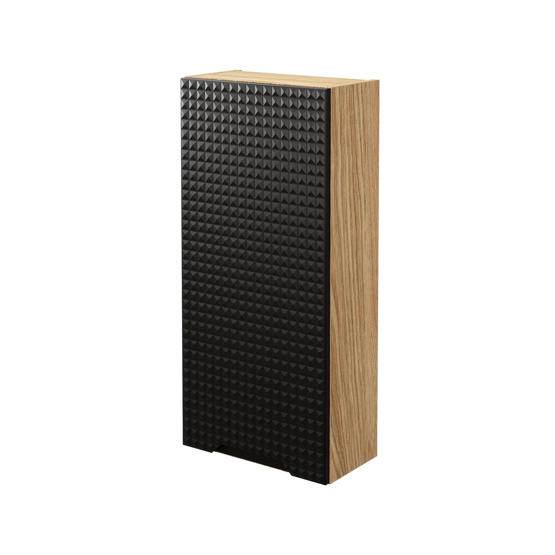 Szafka łazienkowa wisząca Comad Luxor 35 cm czarny/jasne drewno 83-35-1D