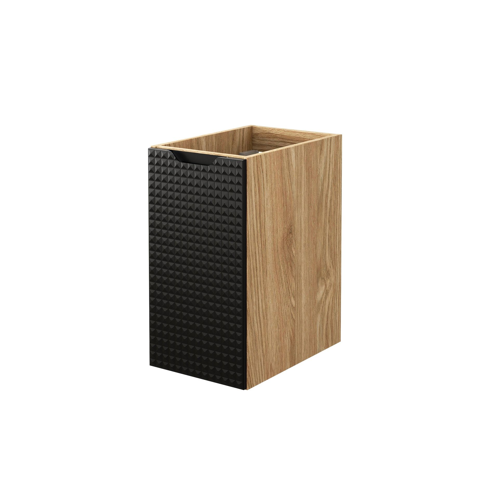Szafka łazienkowa pod blat Comad Luxor 30 cm czarny mat/jasne drewno 81-30-1D