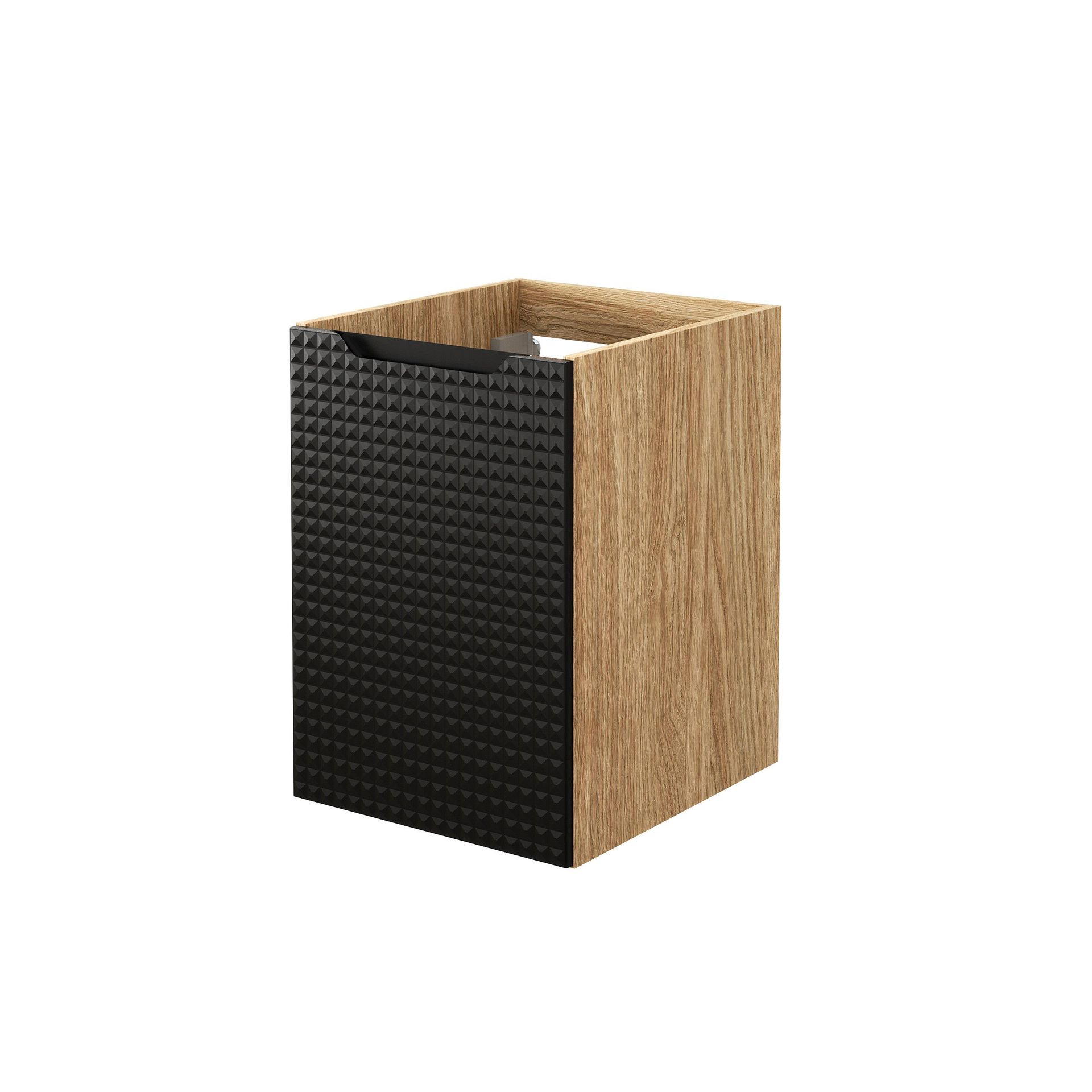Szafka łazienkowa pod blat Comad Luxor 40 cm czarny mat/jasne drewno  81-40-1D