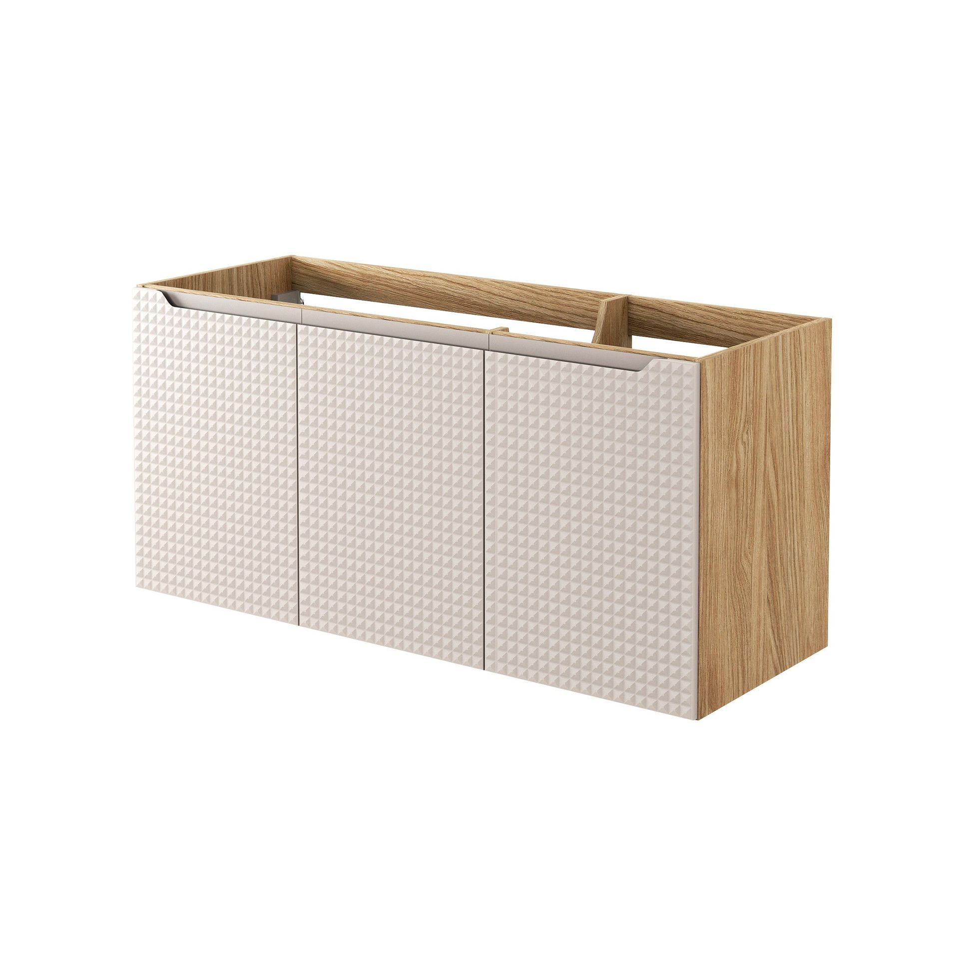 Szafka łazienkowa pod umywalkę Comad Luxor 120 cm beż/jasne drewno 82-120-3D