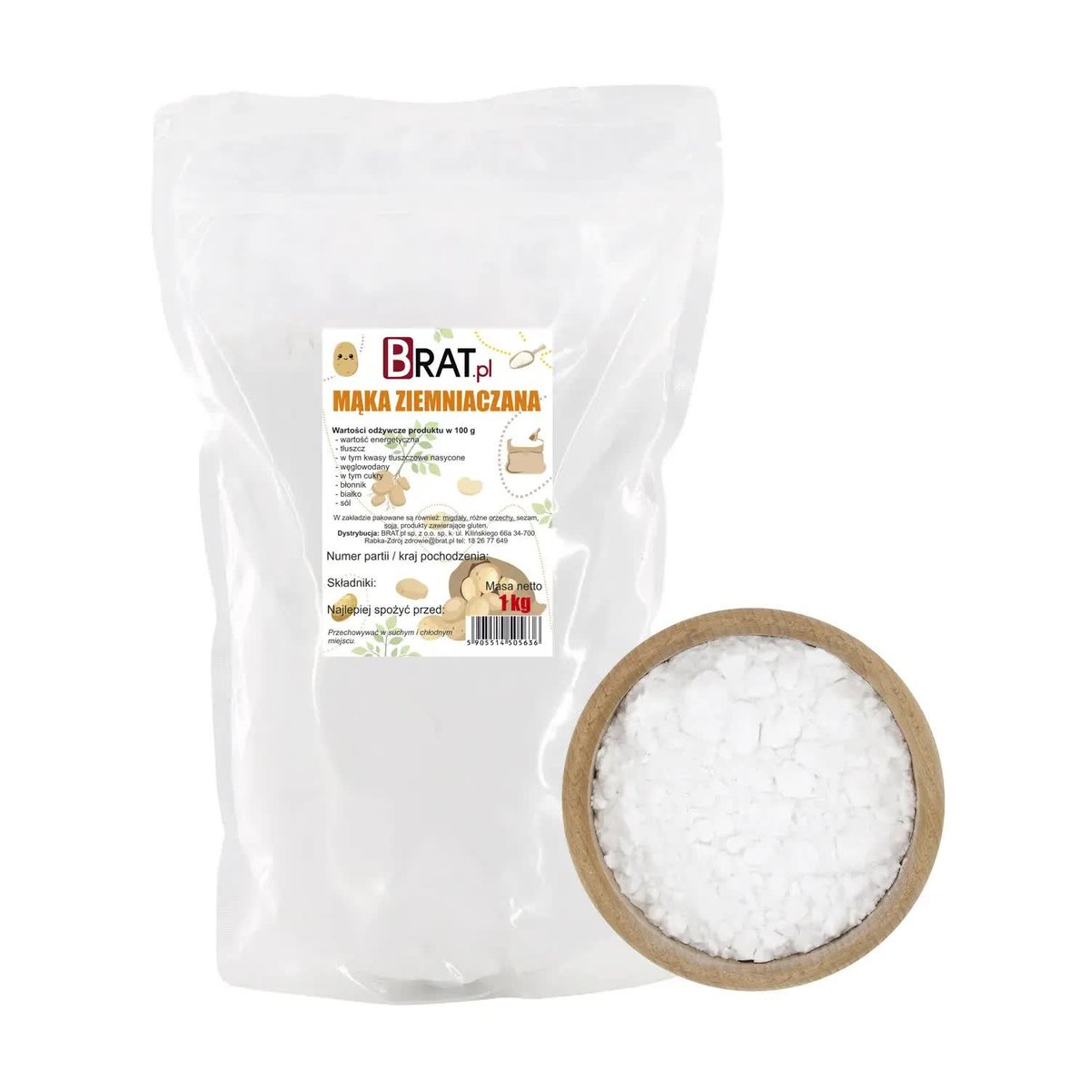 Mąka ziemniaczana 1kg Wysoka JAKOŚĆ Produkt NATURALNY