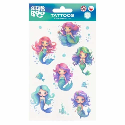 Tatuaż Syrenki 10x18 cm STICKER BOO 540446