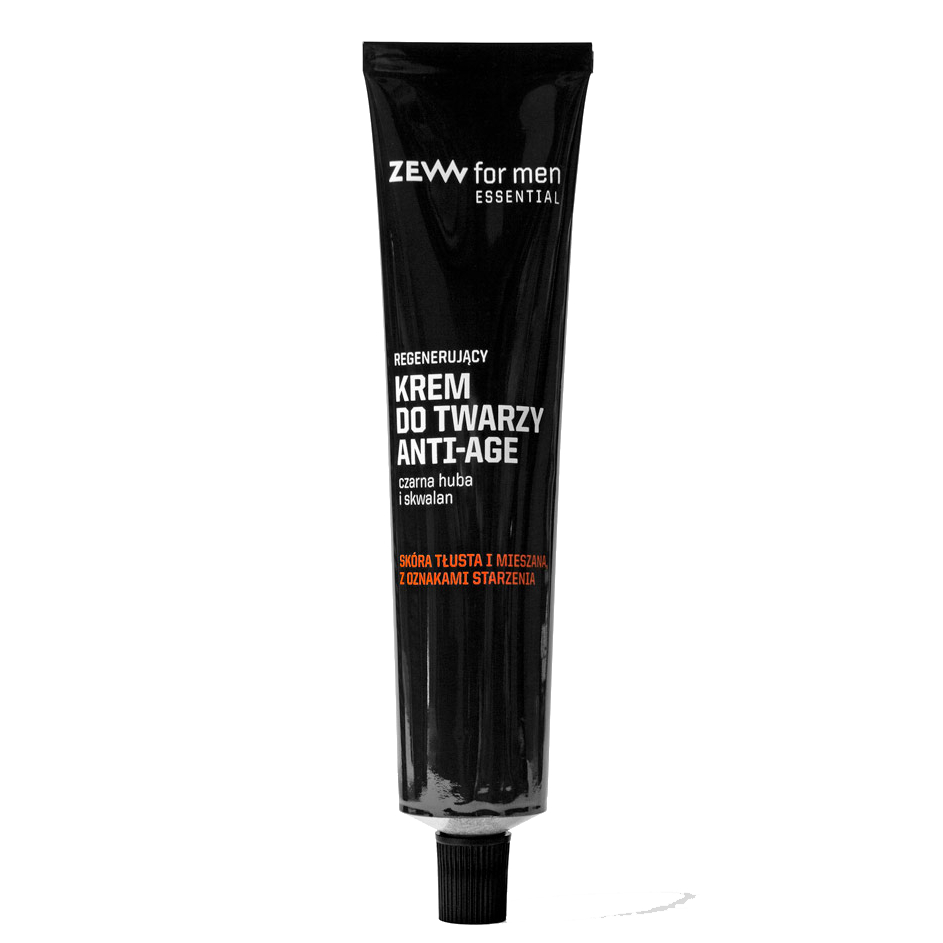 ZEW For Men Anti-age - Regenerujący Krem do twarzy z czarną hubą i skwalanem 50 ml