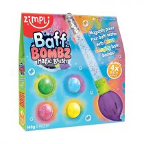 Kule do kąpieli zestaw 4 szt. z pędzlem Baff Bombz Magic Brush 3+ Zimpli Kids