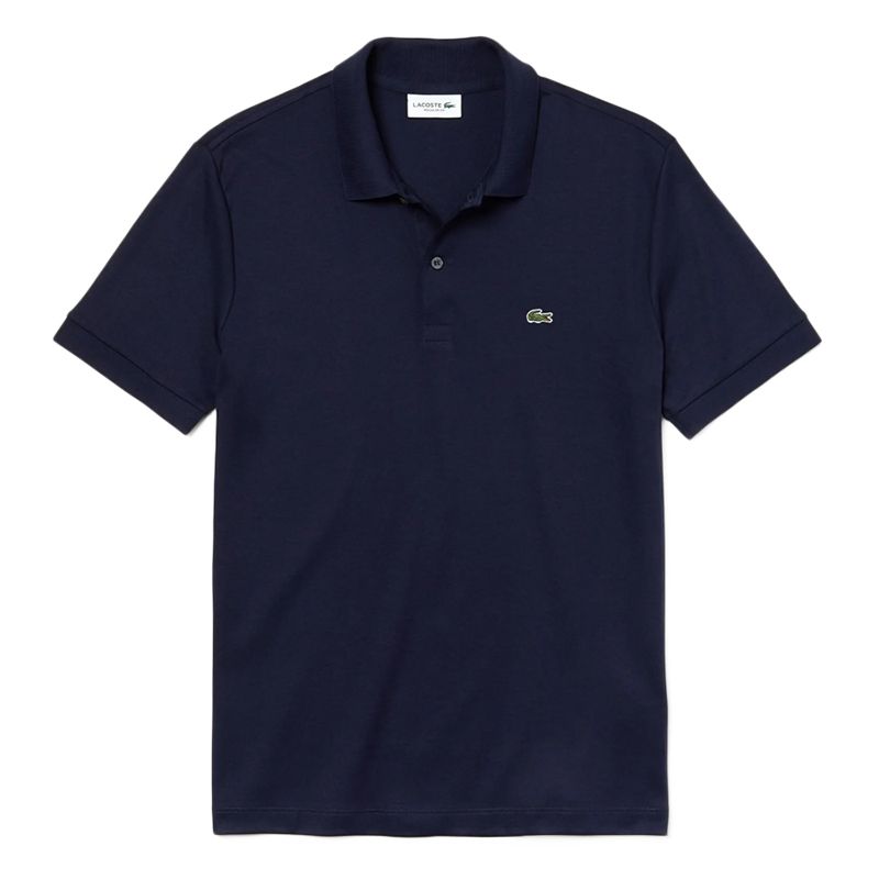 Koszulka Lacoste Cotton Shirt Regular Fit DH2050-166 - granatowa
