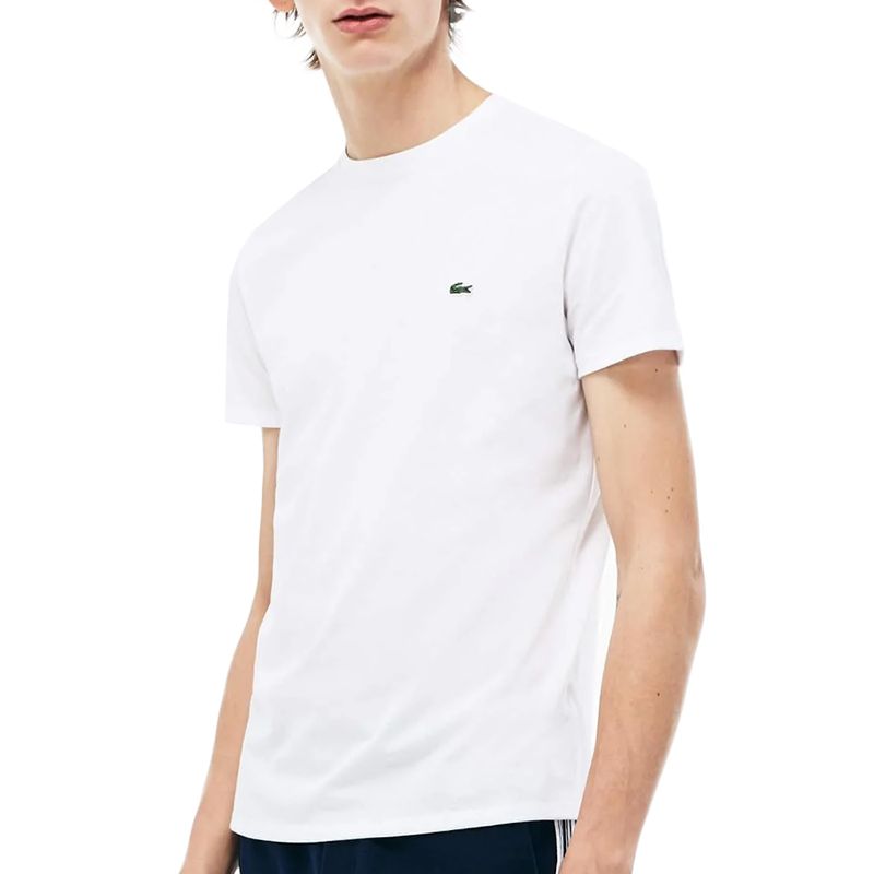 Koszulka Lacoste Crew Neck Pime Cotton Jersey TH6709-001 - biała