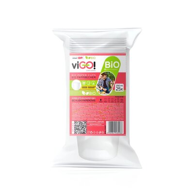 Kubki Papierowe Bio Vigo Białe Pla 250ml 25 sztuk