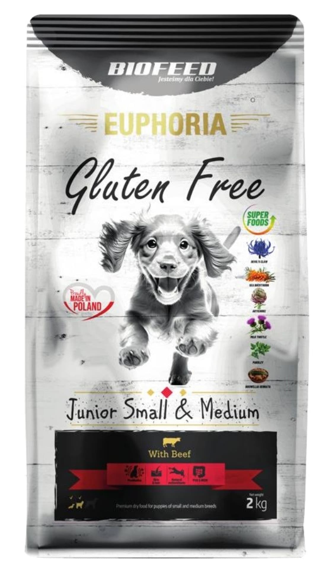 BIOFEED Euphoria G-F MID&SMALL wołowina 2kg
