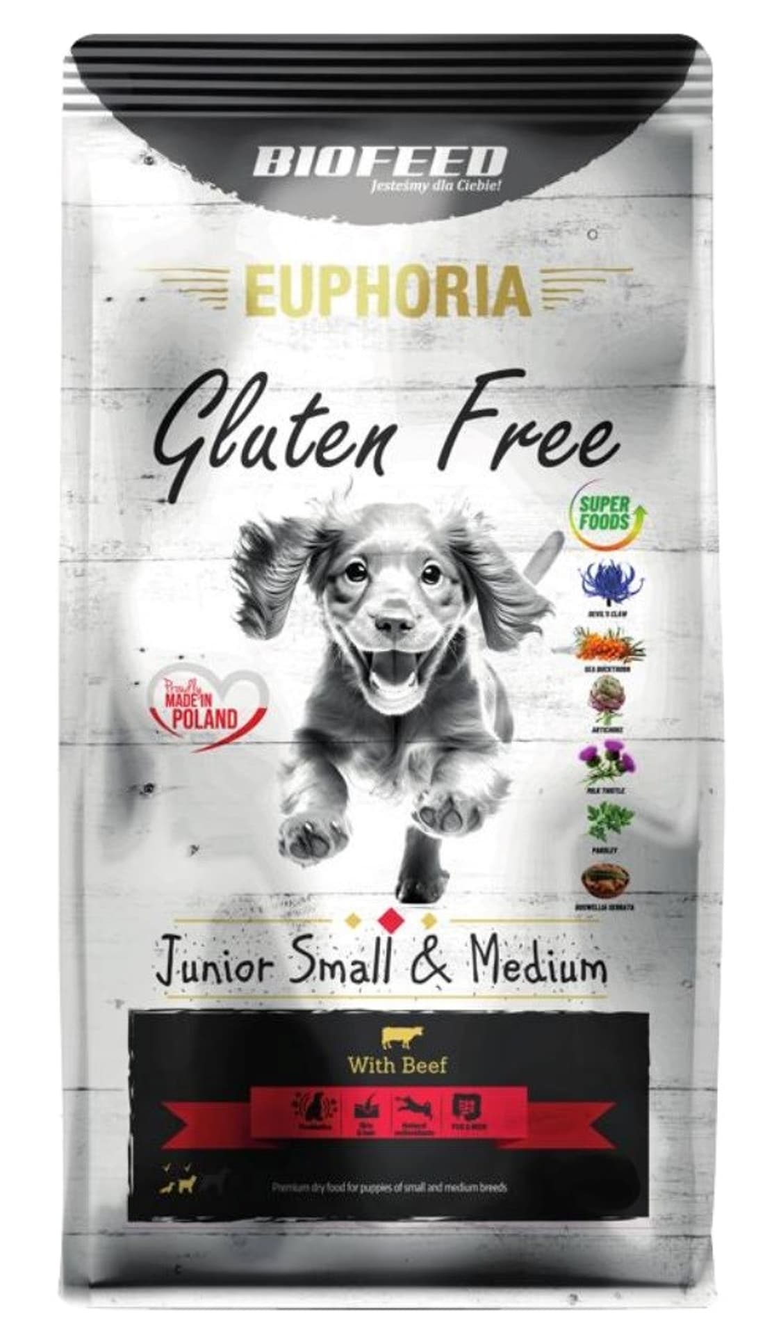 BIOFEED Euphoria G-F MID&SMALL wołowina 12kg