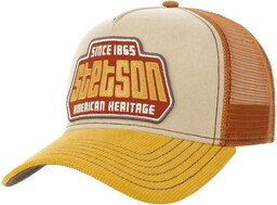 Czapka Trucker Since 1865 Brickstone by Stetson, beżowy-rdzawy, One Size Small