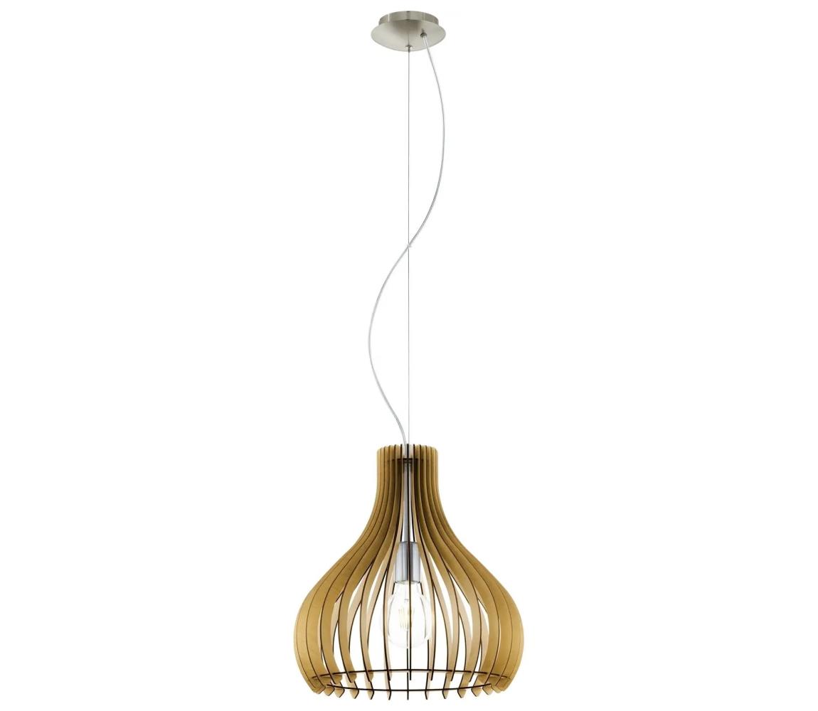 Eglo 61916 - Żyrandol na lince TINDORI 1xE27/60W/230V śr. 38 cm brązowy
