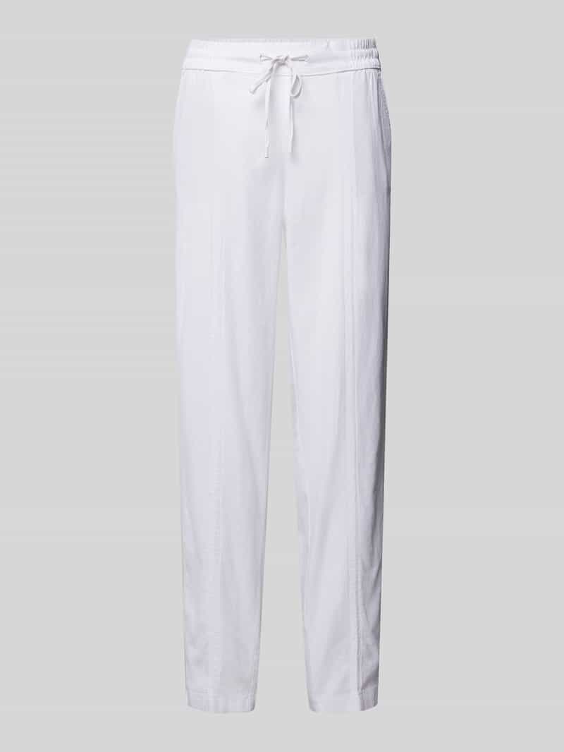 Spodnie materiałowe o kroju tapered fit z tunelem