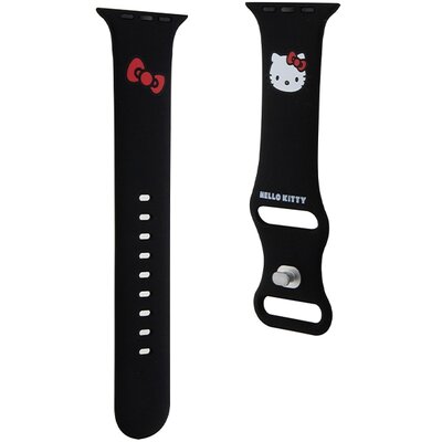 Pasek HELLO KITTY Strap Silicone do Apple Watch (42/44/45/49mm) Czarny