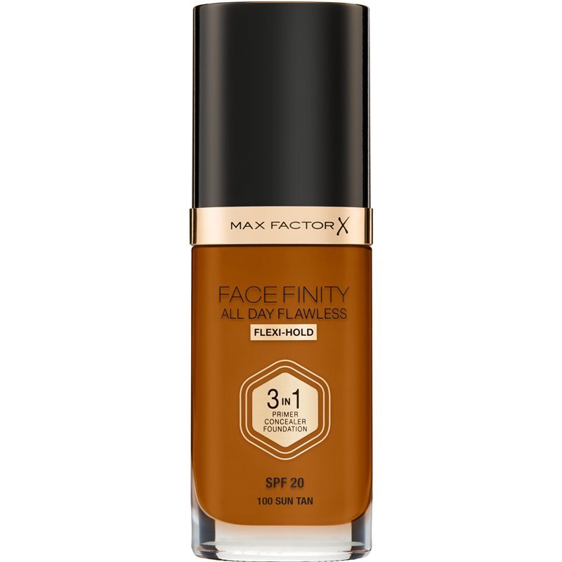 Max Factor Facefinity All Day Flawless trwały podkład SPF 20 odcień 100 Sun Tan/ W100 Cocoa 30 ml