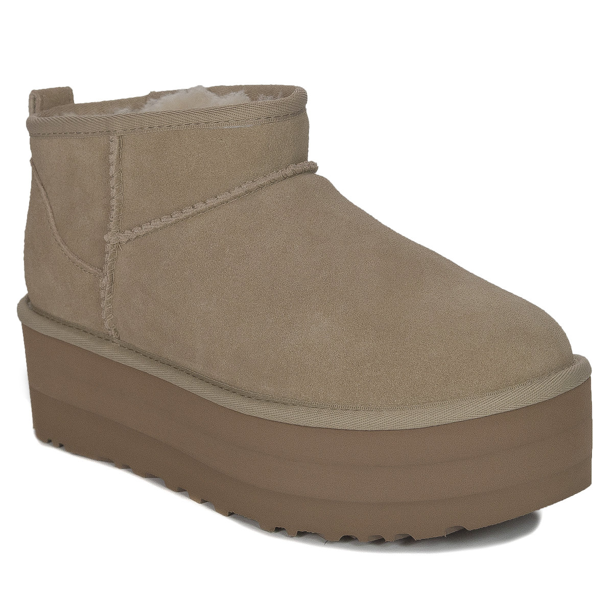 UGG Botki śniegowce damskie W Classic Ultra Mini Platform Sand-40