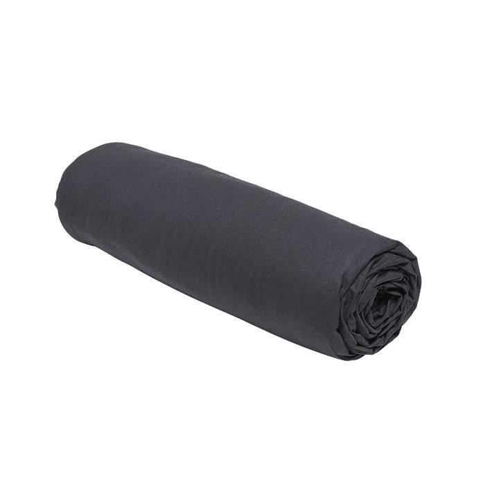 DZIŚ Prześcieradło Essential - 90 x 190 cm - 1 os. - 100% bawełna gładka - Węgiel