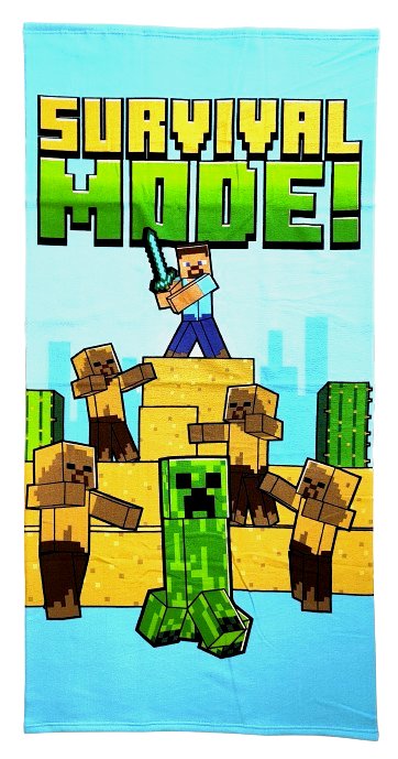 Ręcznik kąpielowy Minecraft Survival Mode 70 x 140 cm