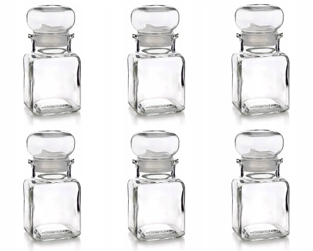 POJEMNIK SŁOICZEK NA PRZYPRAWY herbatę kuchenne 6 x 150 ml mały szklany