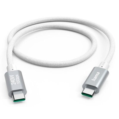 USB Typ-C - USB Typ-C HAMA 201724 240W 1.5 m Biały | Bezpłatny transport