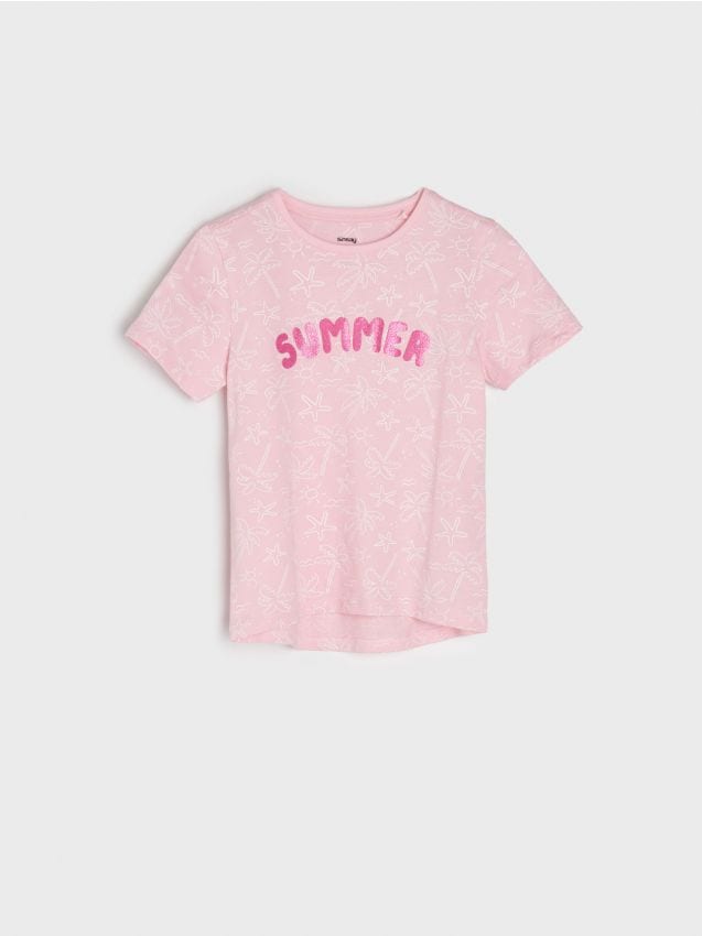 Sinsay - Koszulka - różowy