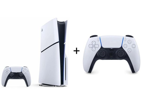 SONY PlayStation 5 Slim Standard + Kontroler DualSense Biały