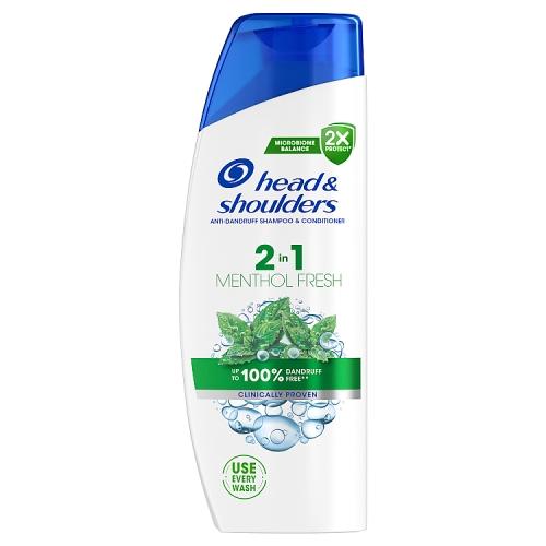 Head&Shoulders Menthol Fresh 2in1 Szampon przeciwłupieżowy, 330ml >> 0zł za wysyłkę przy zakupach od 149 zł 