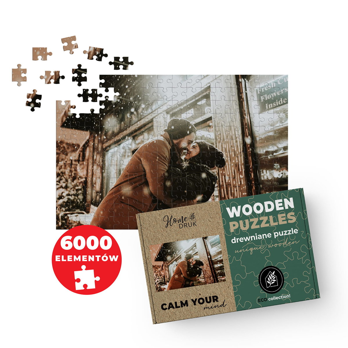 FOTO PUZZLE DREWNIANE z TWOJEGO ZDJĘCIA XXL 120cm x 85cm 6000 el.