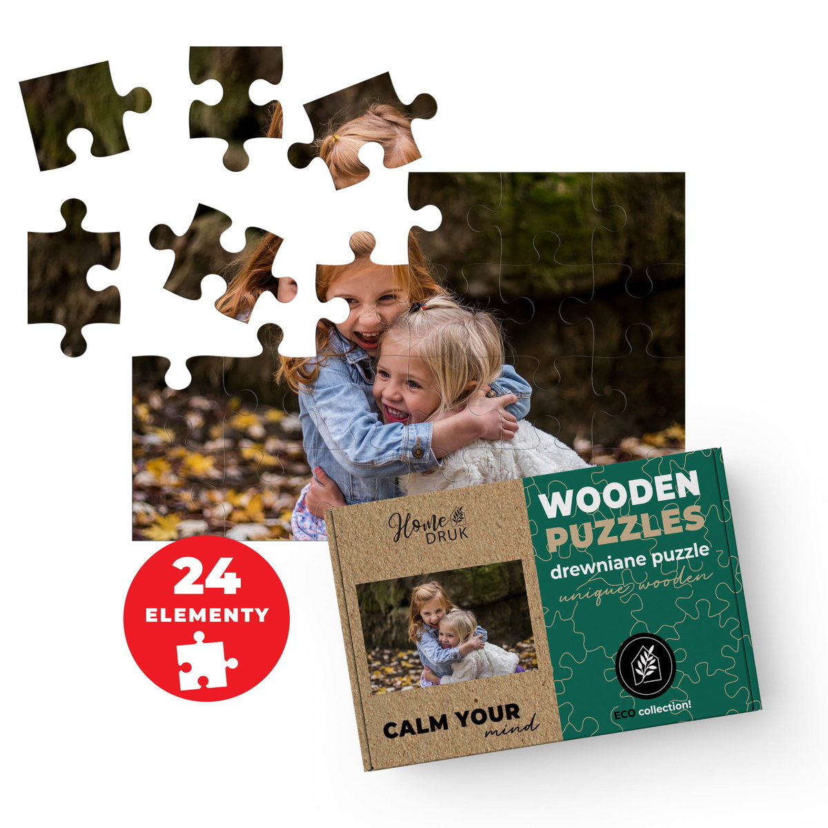 FOTO PUZZLE DREWNIANE  z TWOJEGO ZDJĘCIA XXL 120cm x 85cm  24 el.