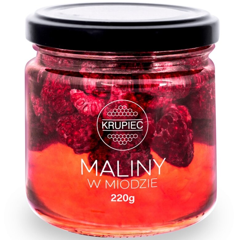 Maliny w miodzie Krupiec 220g