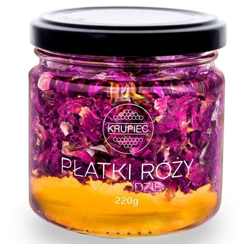 Płatki róży w miodzie Krupiec 220g
