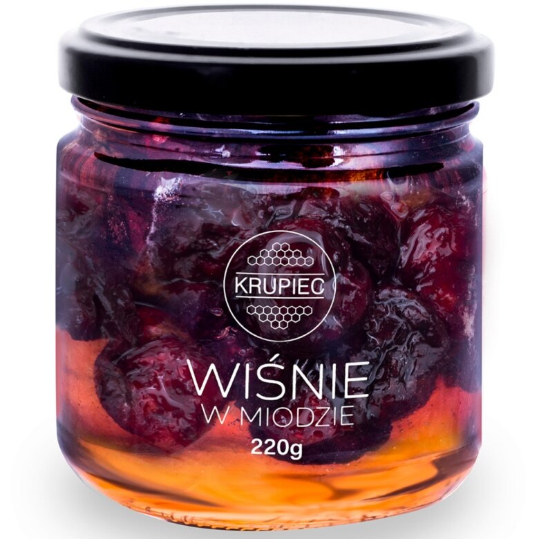 Wiśnie w miodzie Krupiec 220g