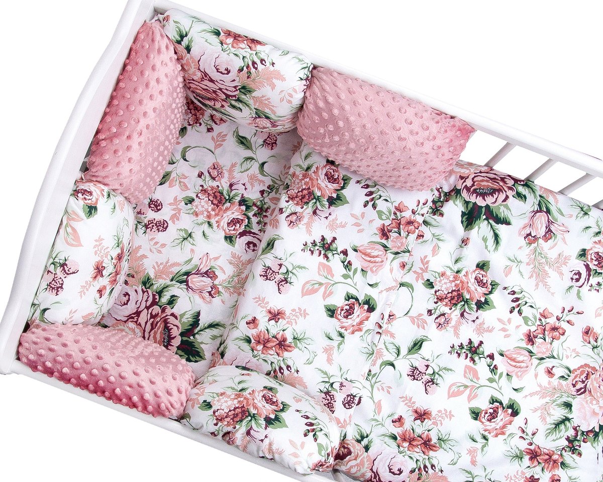 Zestaw 10 części Peonie / Minky brudny róż