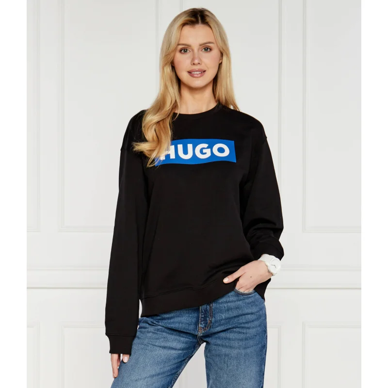 Hugo Blue Bluza crew | Regular Fit