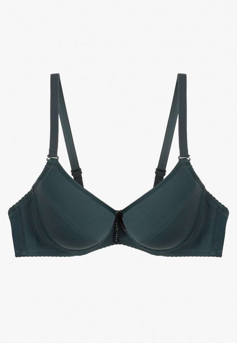 Ciemnozielony Biustonosz Typu Full Cup z Regulowanymi Ramiączkami Crisanta