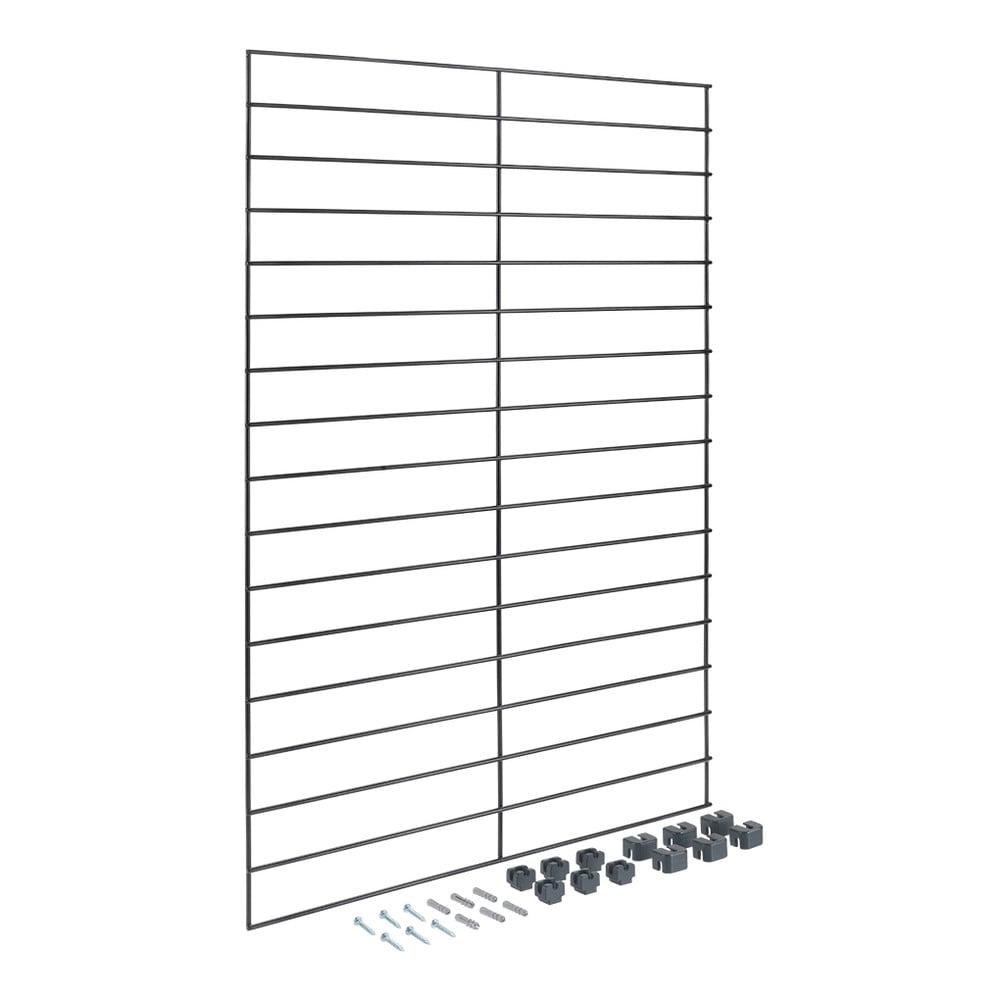 Czarna metalowa konsola do modułowego systemu półek Mural – Metaltex