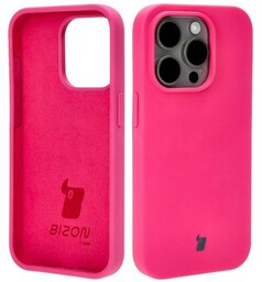 Bizon Etui silikonowe Soft Case do iPhone 15 Pro, fuksja