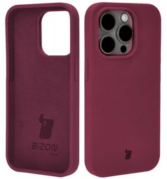 Bizon Etui silikonowe Soft Case do iPhone 15 Pro, ciemnofioletowe